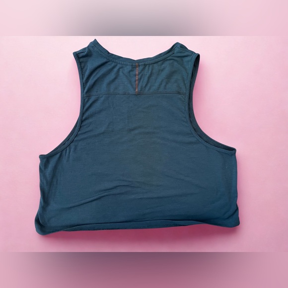 MPG Teal Crop Muscle Tee - Picture 2 of 7